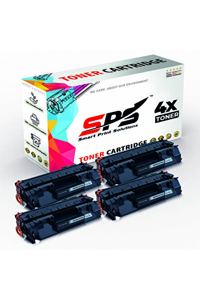 Smart Print Solutions خراطيش حبر متوافقة مع SPS لطابعات HP | Q5949A 49A | 4 خراطيش سوداء | 2500 صفحة