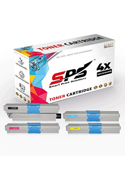 Smart Print Solutions خراطيش حبر متوافقة مع SPS لطابعات OKI | C301 | 4 ألوان متعددة | إنتاجية تصل إلى 2200 صفحة