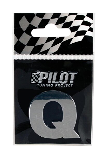 Lampa Ornament Autoadeziv Cromat Tridimensional LAM07877, Tip 3, Litera "Q", ...