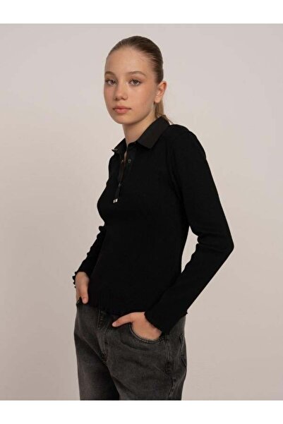 Zekids Κοριτσίστικη μπλούζα καμιζόλα με λεπτομέρεια με κουμπωτά κορδόνια