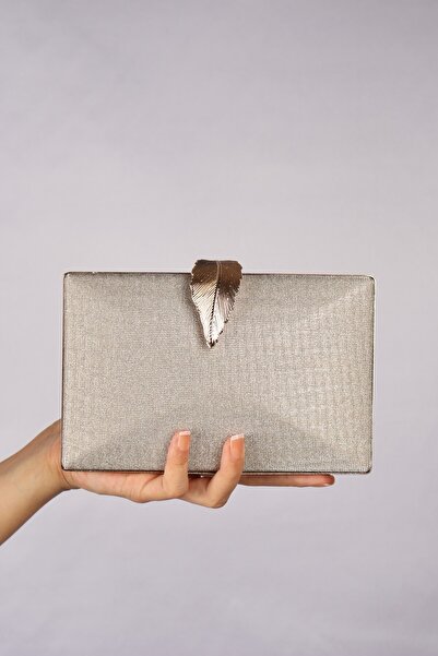 weem bag Elysara Eb0713 |   Pearl Shiny Leaf Curl Evening Dress Bag