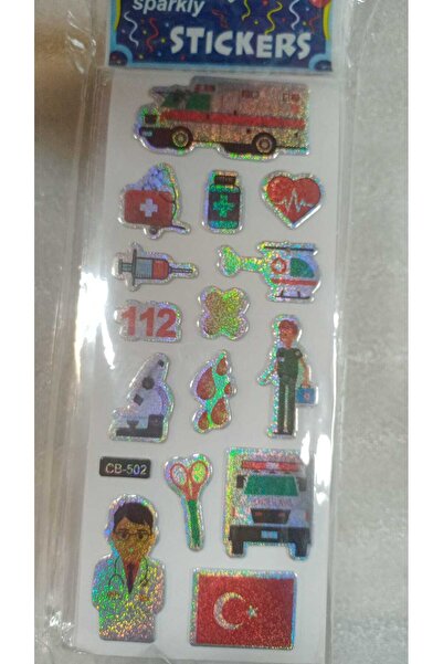 BADE TOYS Sparkly STICKERS TRAFİK İŞARETLERİ Temalı Kabartma Stıcker 2 Kartela