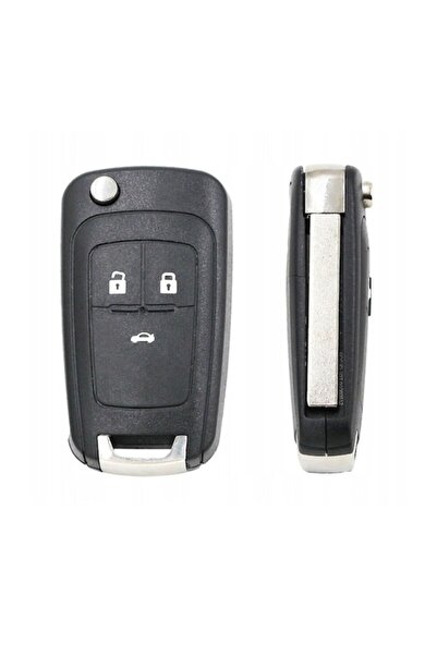Opel Key Case ASTRA J Flip Type with 3 White Buttons LOGO