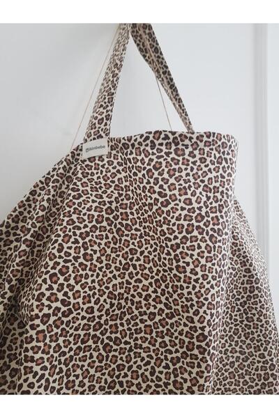 ilkimbebe Leoparlı Konforlu Balenli Emzirme Önlüğü , Örtüsü - 70x100 Cm , Anne Bebek