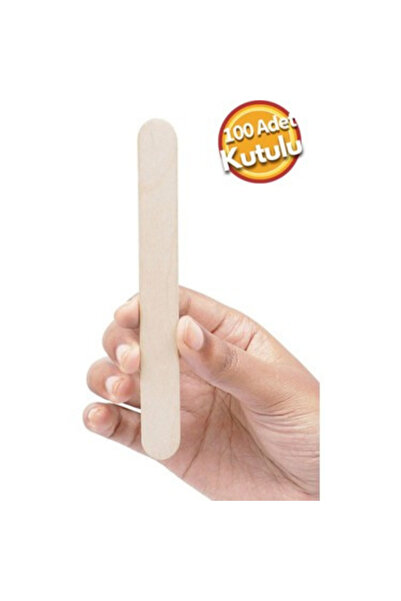 MEZ-PACK 100 ADET AĞDA ÇUBUĞU DİL BASMA ÇUBUK AĞDA SPATULASI AĞDA ÇUBUĞU