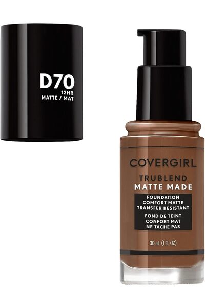covergirl TruBlend Matte Made Liquid Foundation, D70 Cappuccino, 1 Fl Oz (Pack of 1)