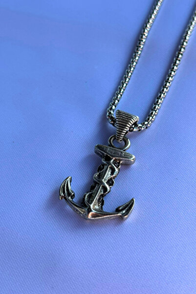 Begondio Gotik Çapa El İşçiliği Paslanmaz Çelik Zincir Erkek Kolye