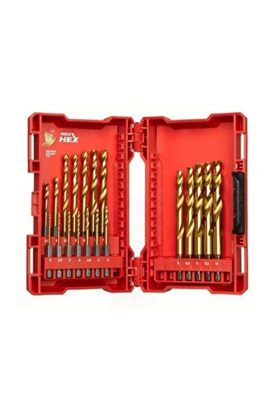 Milwaukee Set de 19 Burghie pentru Metal SHOCKWAVE™ HSS-G TIN RED HEX, Cod 49...