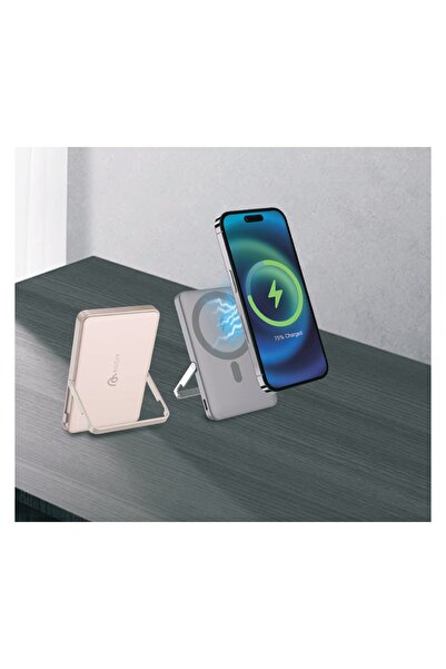 AGGIY Charge Tilt 5.000 Mah 15W Powerbank Dijital Ekran Magsafe Hızlı Şarj