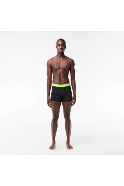 Lacoste بوكسر رجالي قصير من الألياف الدقيقة - عبوة من 3 قطع - 5H1308-00-9Y2