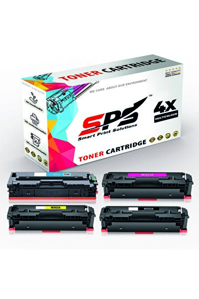 Smart Print Solutions خراطيش حبر متوافقة مع SPS لطابعات HP | 414A | 4 ألوان متعددة | إنتاجية تصل إلى 2400 صفحة