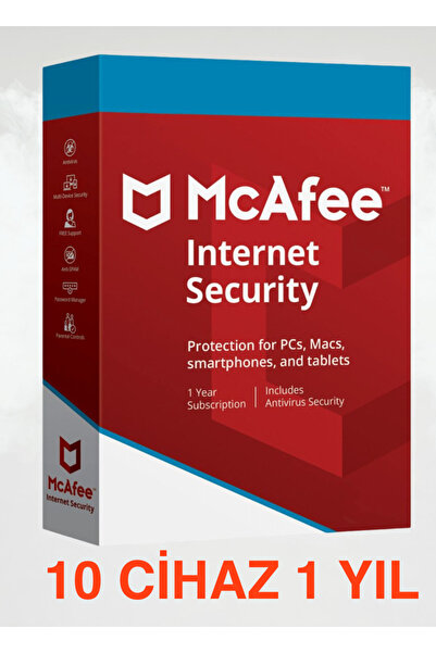 McAFEE İnternet Security 10 Cihaz 1 Yıl Dijital Teslimat