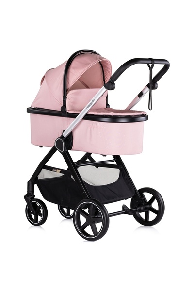 Chipolino Marbella 3 in 1 baby stroller pink marshmallow