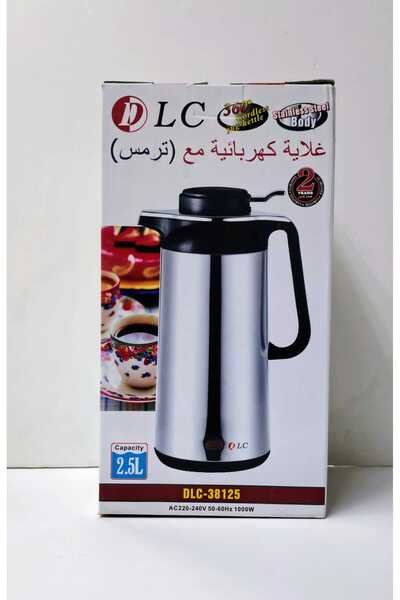 DLC Electric Kettle And Vacuum Flask 2.5L ,Stainless Steel Body ,360 Degree Cordless Jug-Kettle, 1000W