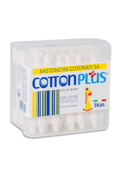 Cottonplus أعواد أذن قطنية للأطفال من كوتون بلس - 56 قطعة
