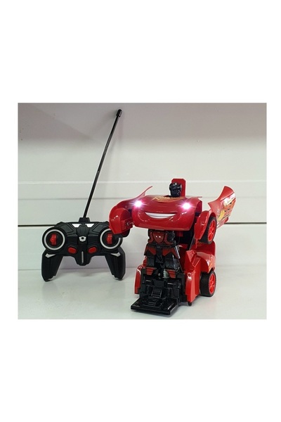 alpmodel Oyuncak Şimşek Mcqueen Uzaktan Kumandalı Robota Dönüşen Araba Şarjlı...