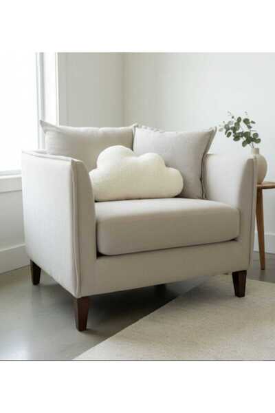 oiphome Λευκό Μαξιλάρι Σύννεφο Διακοσμητικό 30 x 25