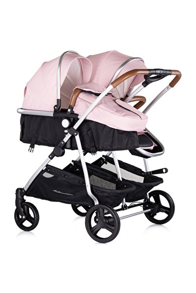 Chipolino Twin stroller 3 in 1 Duo Smart marshmallow pink