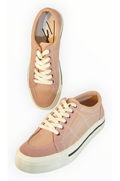 TopShop Men's Sneakers Top Low Nylon Pale Pink, Size 42 EU