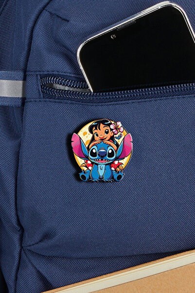 Rozzy Lab Stich & Lilo - 4lü Rozet set - Broş - Pin - Yaka Çanta Aksesuar