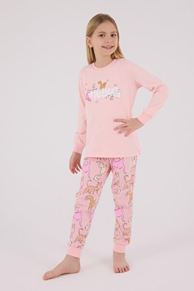 Rolypoly Anne Kız Kedili Pijama Kombini, Anne ve Çocuk Pijamalar Ayrı Ayrı Fiyatlandırılır