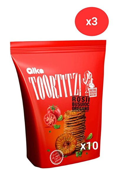 Toortitzi cu roșii, busuioc și oregano 180GR x 3 bucăți