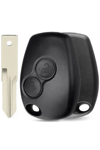 OEM Carcasă cheie cu 2 butoane pentru Dacia Logan, Duster, Sandero - Negru