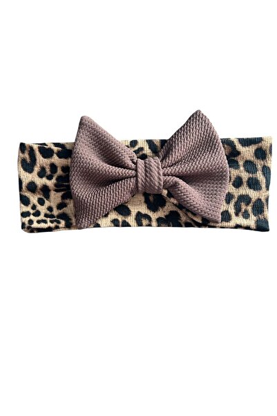 ATELIER ALEDA Children/adult headband set, hair accessory, brown/leopard print