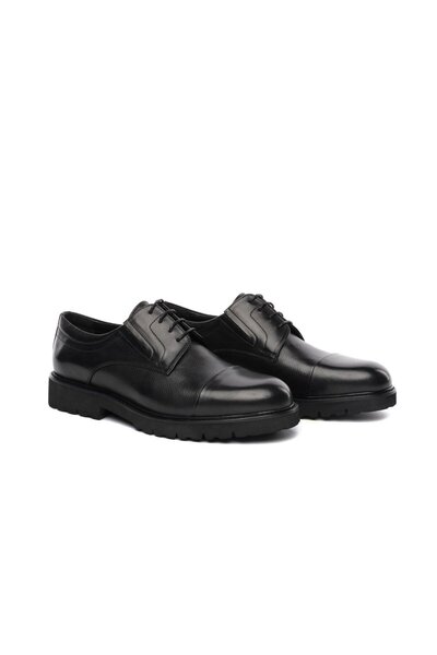 Greyder 64736 Black Antique Genuine Leather Men's Classic Shoes
