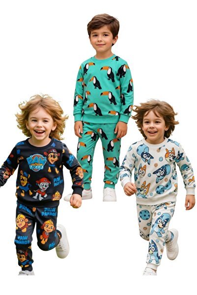 MAXI DRY 3 Pieces Long Sleeve Seasonal Boys' Bottom and Top Set