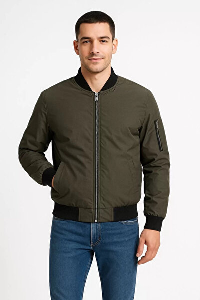 civetta Men's Bomber Jacket – Zippered, Quilted Inner Lining, Water-Repellent Fabric, Regular Fit, Long Sleeves.