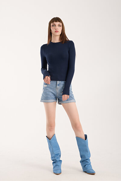 Gugus Γυναικείο φορμάκι από ύφασμα MODAL/ΒΙΣΚΟΝΤΑ με λαιμόκοψη και κορδόνια που περνούν από το σώμα