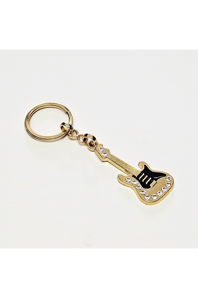 ÜNSA Anahtar Accesoriu pentru breloc Figurină chitară cu pietre Breloc