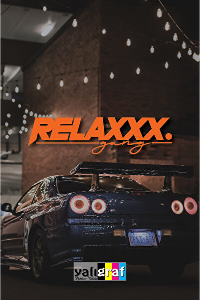 Yalıgraf Reklam Tabela ملصق سيارة من نوع Relax Gang Text ملصق زجاج السيارة وا...