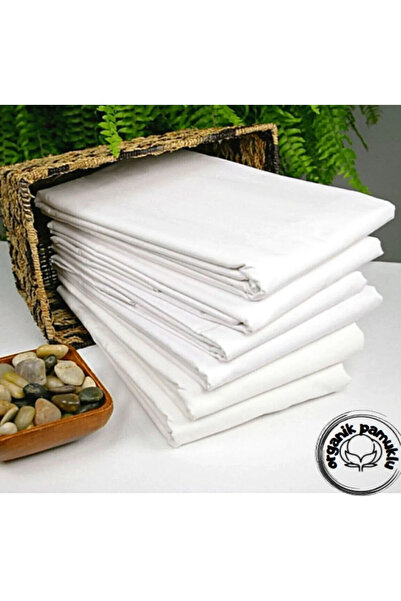 By Masuaa Cotton Single Plain White Bed Sheet 240X160 cm