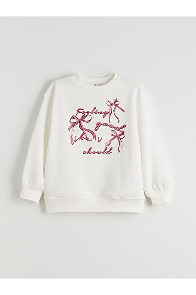LC Waikiki Timeless Store: Timeless Recommendations |   Bow Printed Girls' Thick Sweatshirt