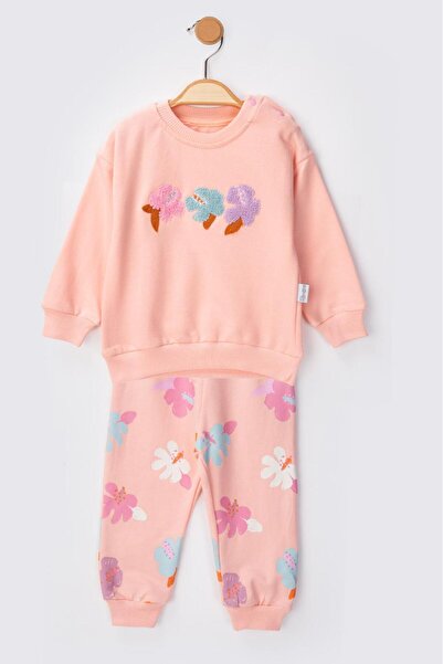 baby flamindo Baski&Süzene Embroidered 2-Thread Baby Girl Set