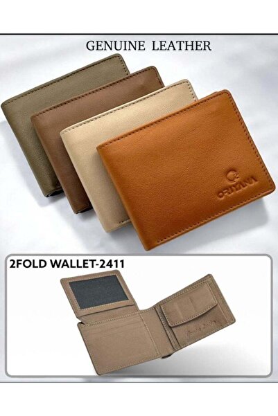 LEATHERWORLD 4pcs Combo Set Genuine Leather 2 Fold Wallet for Men