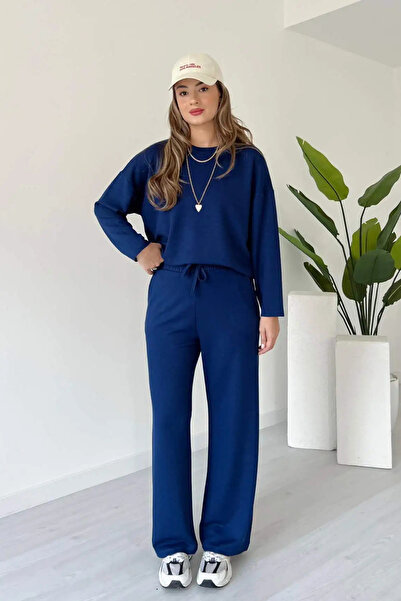 MODAMİNEM Women's Modal Fabric Long Sleeve Basic Tracksuit Set