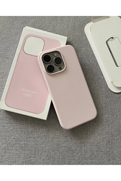 Classy Apple iPhone 15 Pro Max MagSafe Animasyonlu Kutulu Liquid Silikon Kadife İçli Kılıf