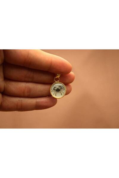 alpsilverart 925 Ayar Gümüş Yengeç Burcu Kolye | El Yapımı Minimalist Kadın Takı