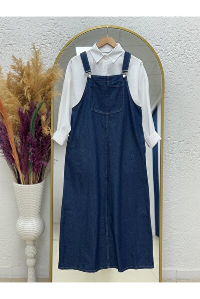 BENAHOLL Lorira Kangru Pocketed Jeans Slopet-Bn4490 Denim Color