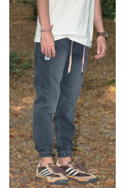 green poll Men's Jogger Pants Elastic Waist and Legs Non-Lycra Fabric