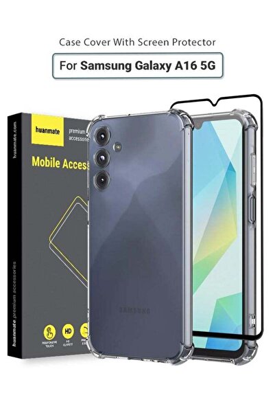 huanmate 2 in 1 Samsung Galaxy A16 5G Protection Pack - Ultra Clear Shockproof Case & Edge-to-Edge S