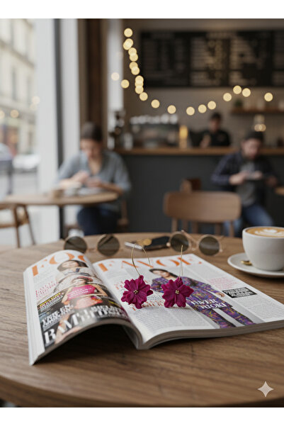 Lu Atelier Rumi Küpe | El Yapımı Polimer Kil Çiçek Tasarım Küpe