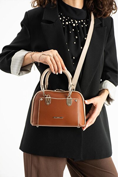 Çanta Trend 5 Compartments, a Quality, Double Strap Lined Hand and Shoulder Bag Suitable for Daily Use