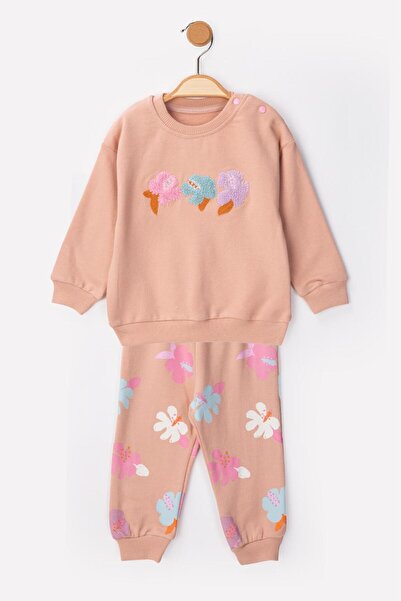 baby flamindo Baski&Süzene Embroidered 2-Thread Baby Girl Set