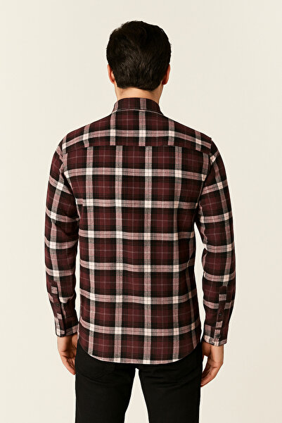 ModaPlaza Classic Checkered Melange Long Sleeve Shirt Pier Chuvin