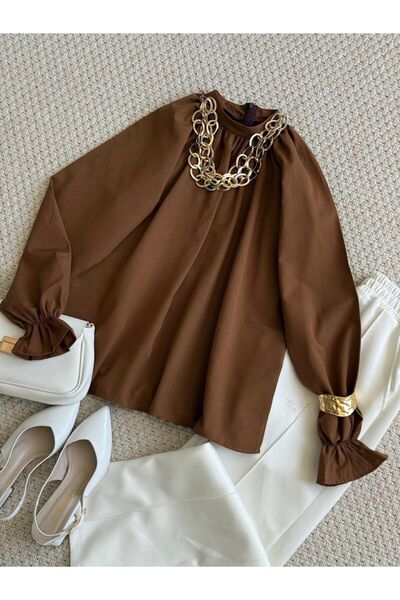 Mon Astre Tunic Shirt with Elastic Sleeves