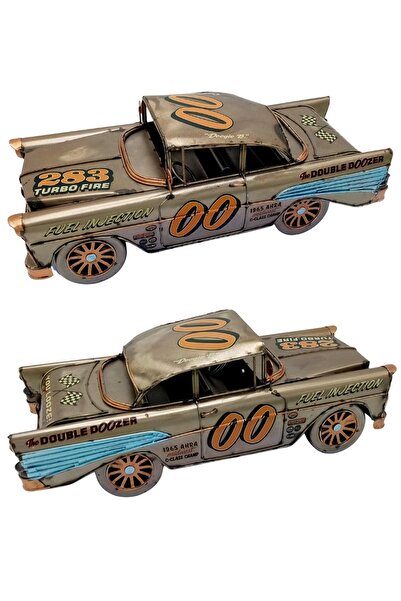 Dünyadan Hediyeler Vintage Collectible Antique Chevrolet Belair Nostalgic Metal Car 31 cm
